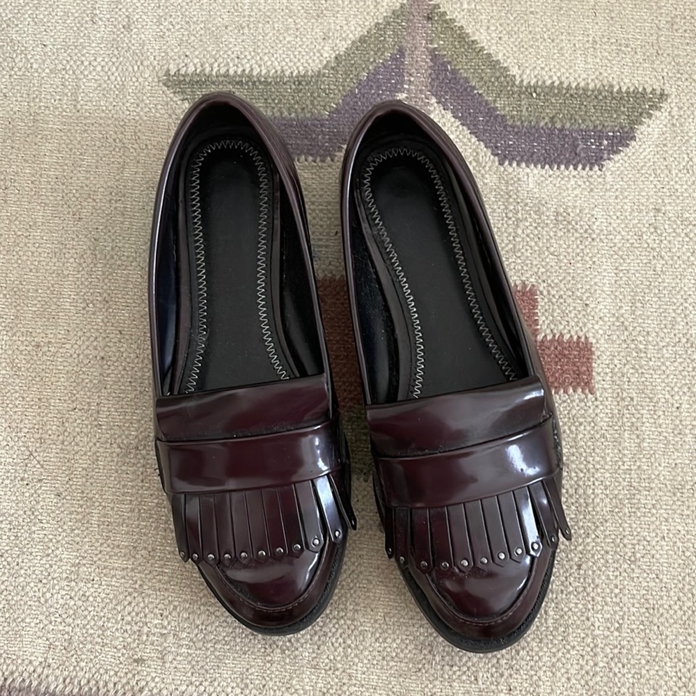 Bershka Burgundy Loafers